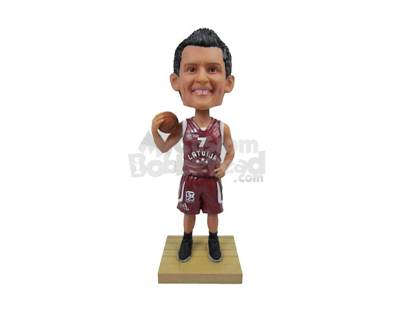 Custom Bobblehead Cool Basketball Player Looking At The Court - Sports & Hobbies Basketball Personalized Bobblehead & Cake Topper Custom Bobblehead Cool Basketball Player Looking At The Court - Sports & Hobbies Basketball Personalized Bobblehead & Cake Topper